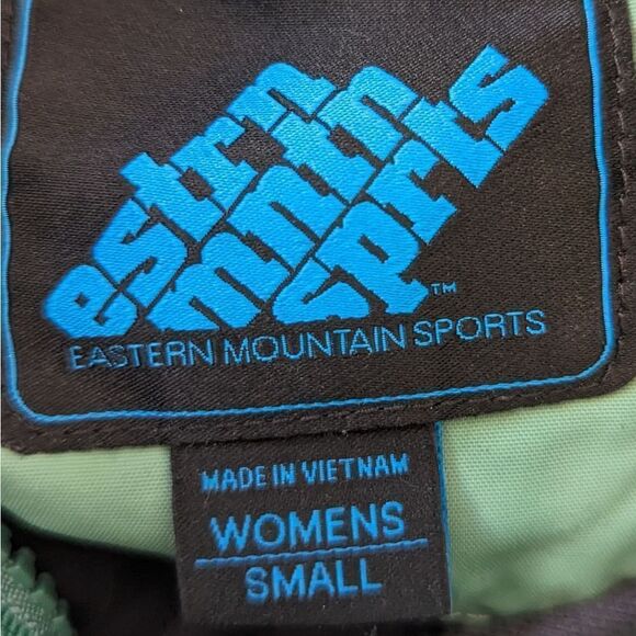 Eastern Mountain Sports Green Nylon Lined Hoodie Rain Winter Jacket - Picture 3 of 4